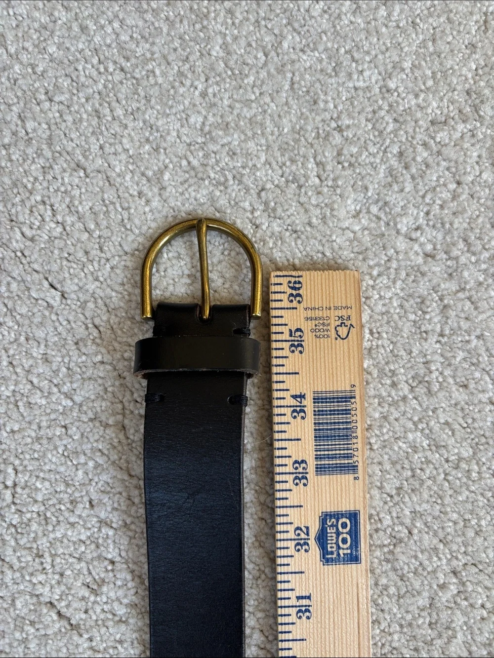 American Eagle Black Leather Belt Women’s Size Small